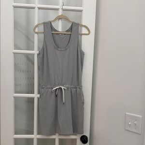 Zella Light Gray Sleeveless Drawstring Dress